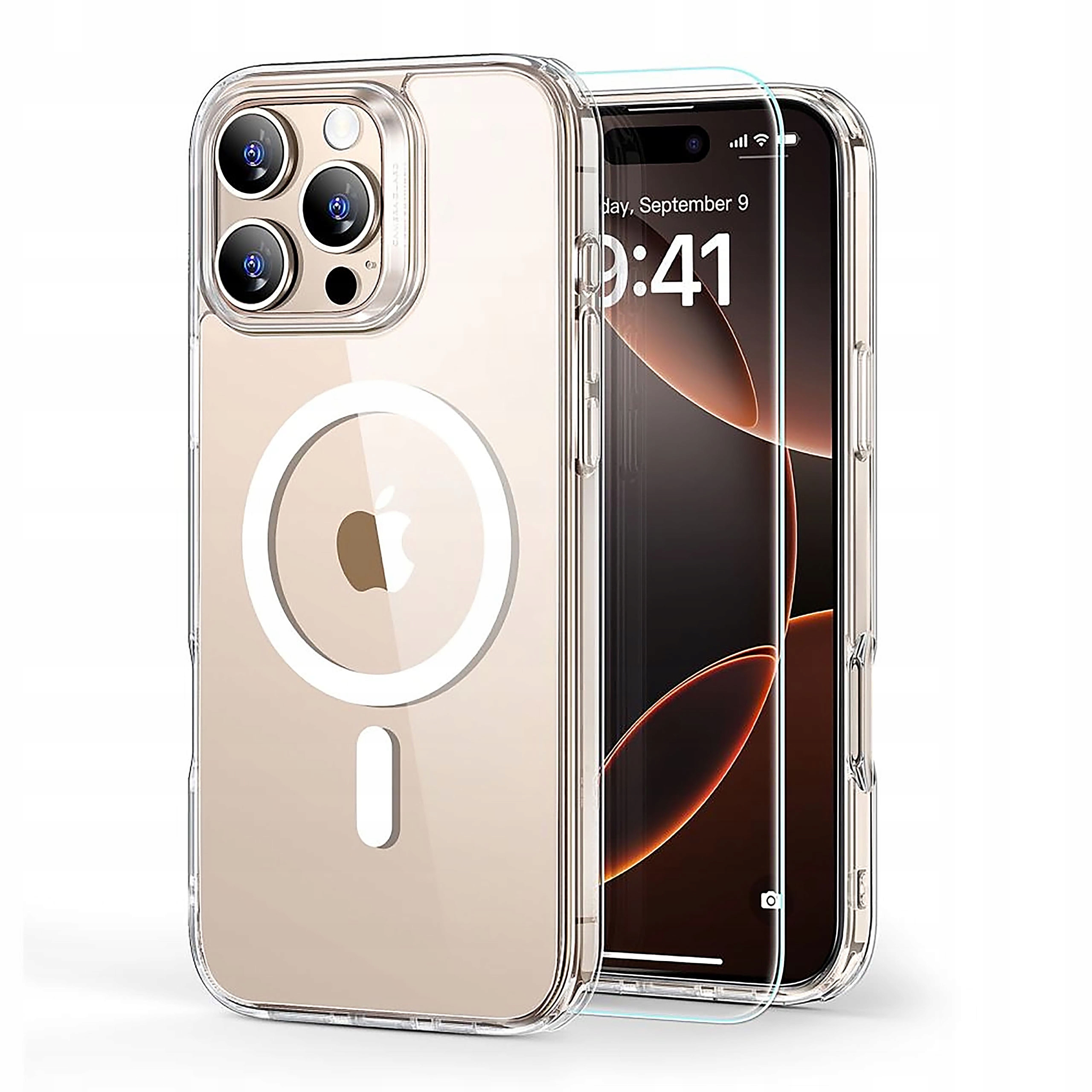 Etui Esr Classic Hybrid Halolock MagSafe szkło do iPhone 16 Pro Max