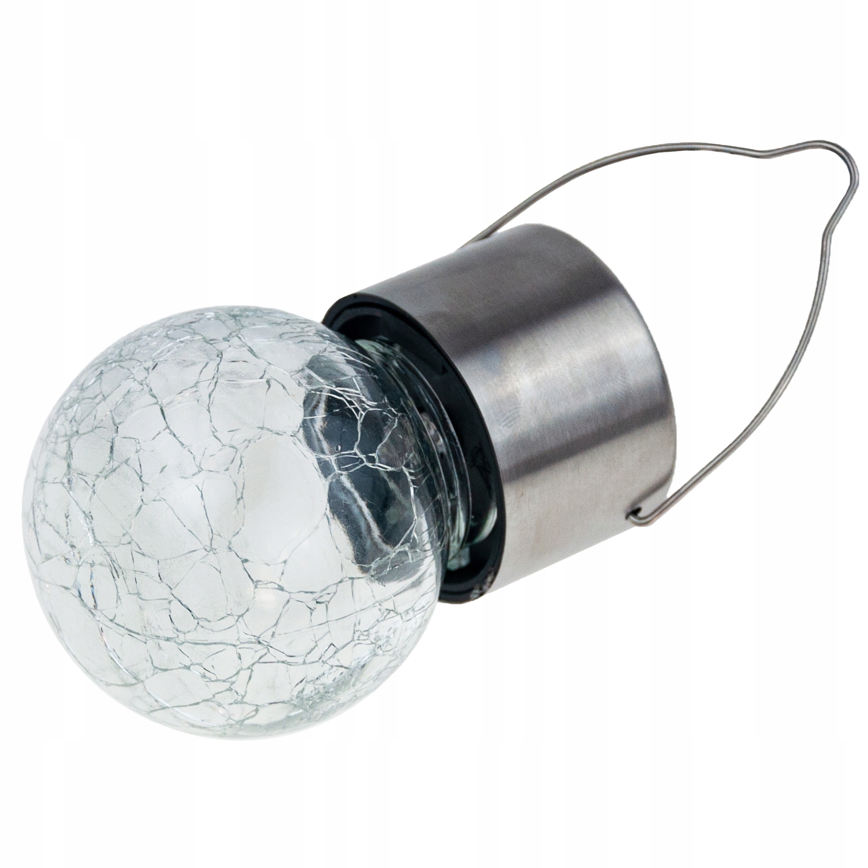 LAMPA SOLARNA LED OGRODOWA SZKLANA DEKORACYJNA WISZĄCA KULA HACZYK BALKON Marka SuperLED