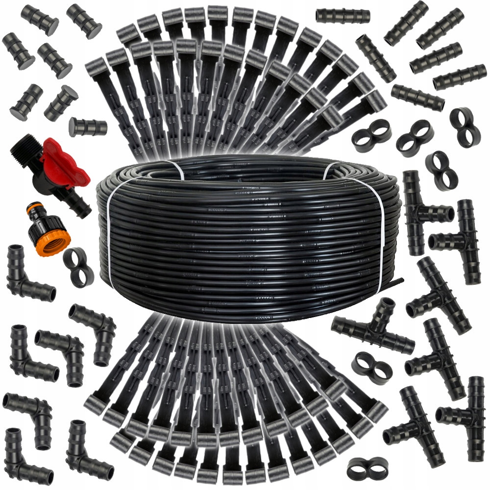 Linia kroplująca 100m + szpilki 50 + akcesoria 37