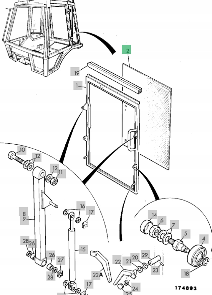 ЗАДНЕЕ СТЕКЛО 827/20263 JCB 3CX 4CX