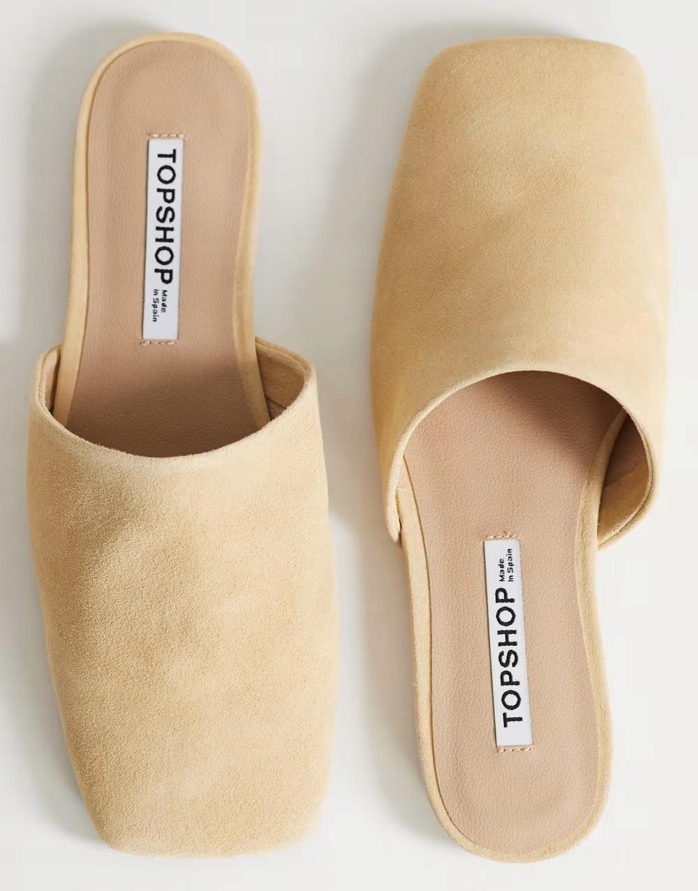 Topshop Béžové Nazouváky Přírodní Kůže B25 42