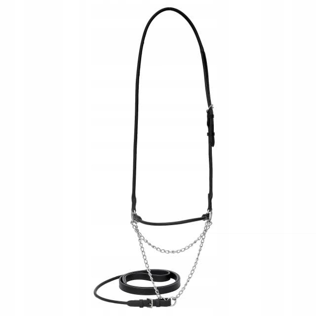 Ogłowie prezenterskie dla konia Start Helios skórzane czarne Cob