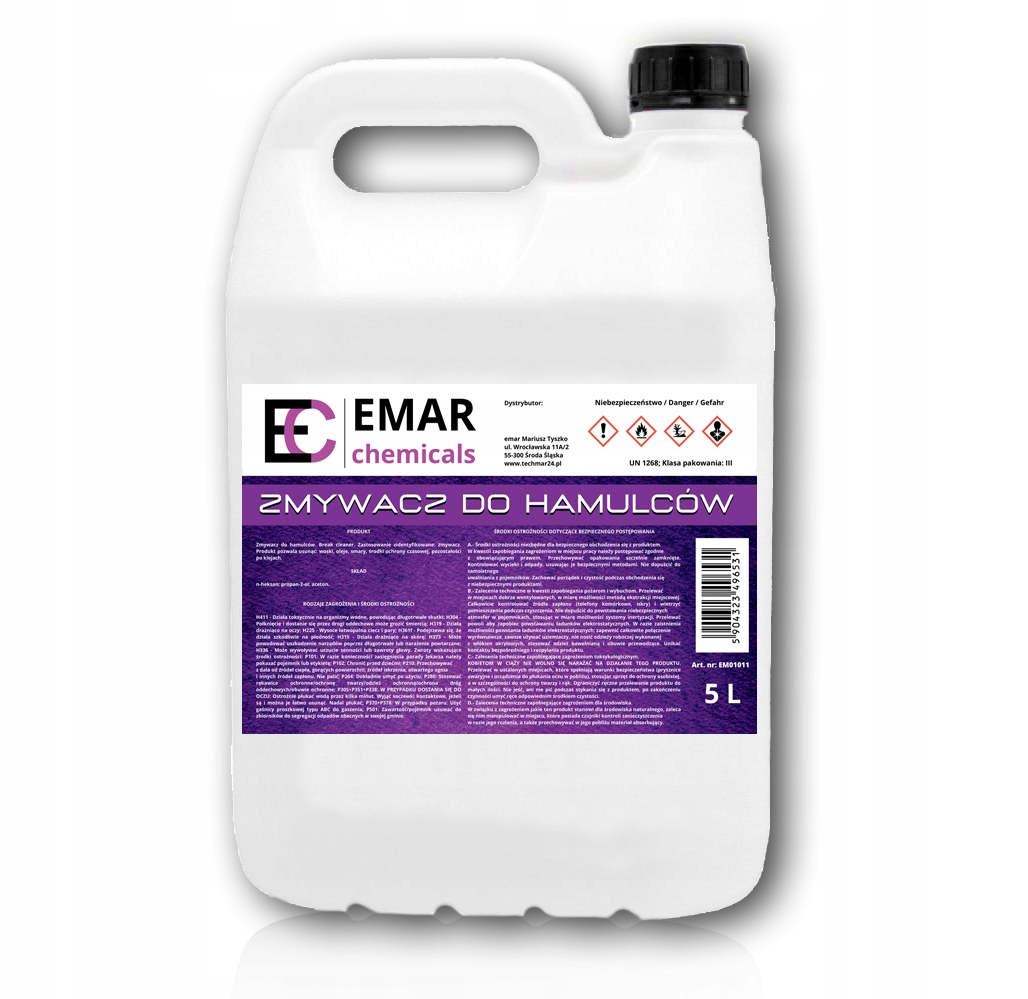 

Zmywacz do hamulców 5l Brake Cleaner Professional