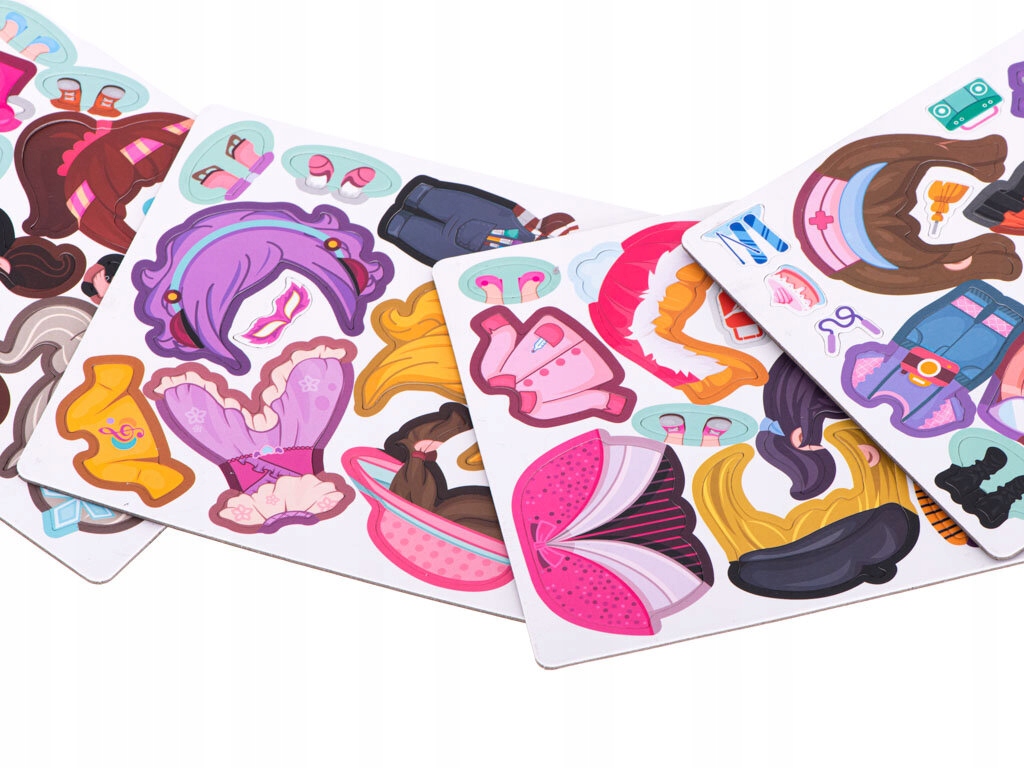 KSIĄŻKA MAGNETYCZNA UKŁADANKA UBIERANIE DZIEWCZYNKI UBRANKA 57EL Marka Ikonka