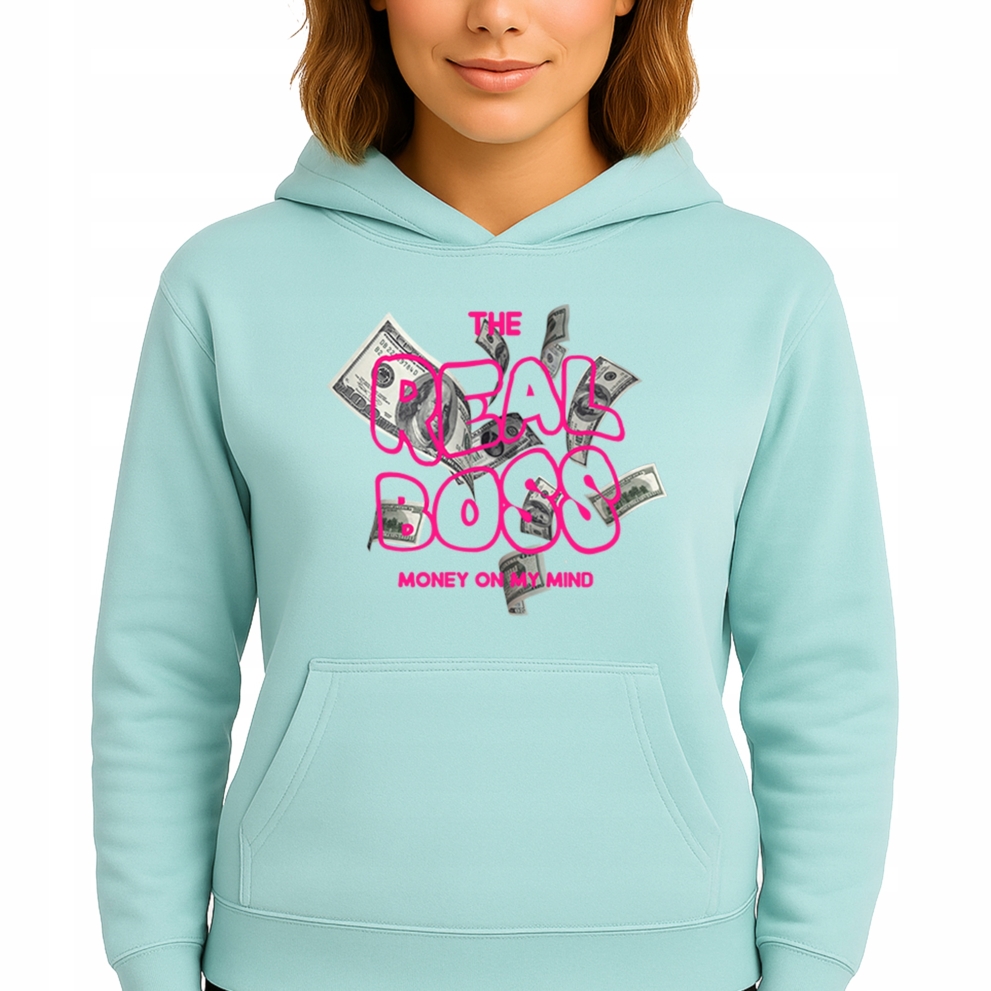 Mikina Mátová Hoodie S Kapucí Bavlněná Moeny On My Mind Vel M