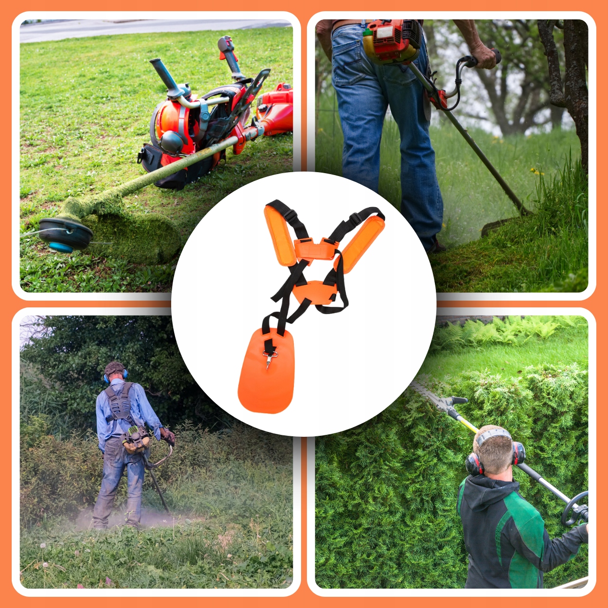 MOCNE SZELKI DO KOSY SPALINOWEJ UPRZĄŻ DO PODKASZARKI PASY REGULOWANE Typ szelka do kosy