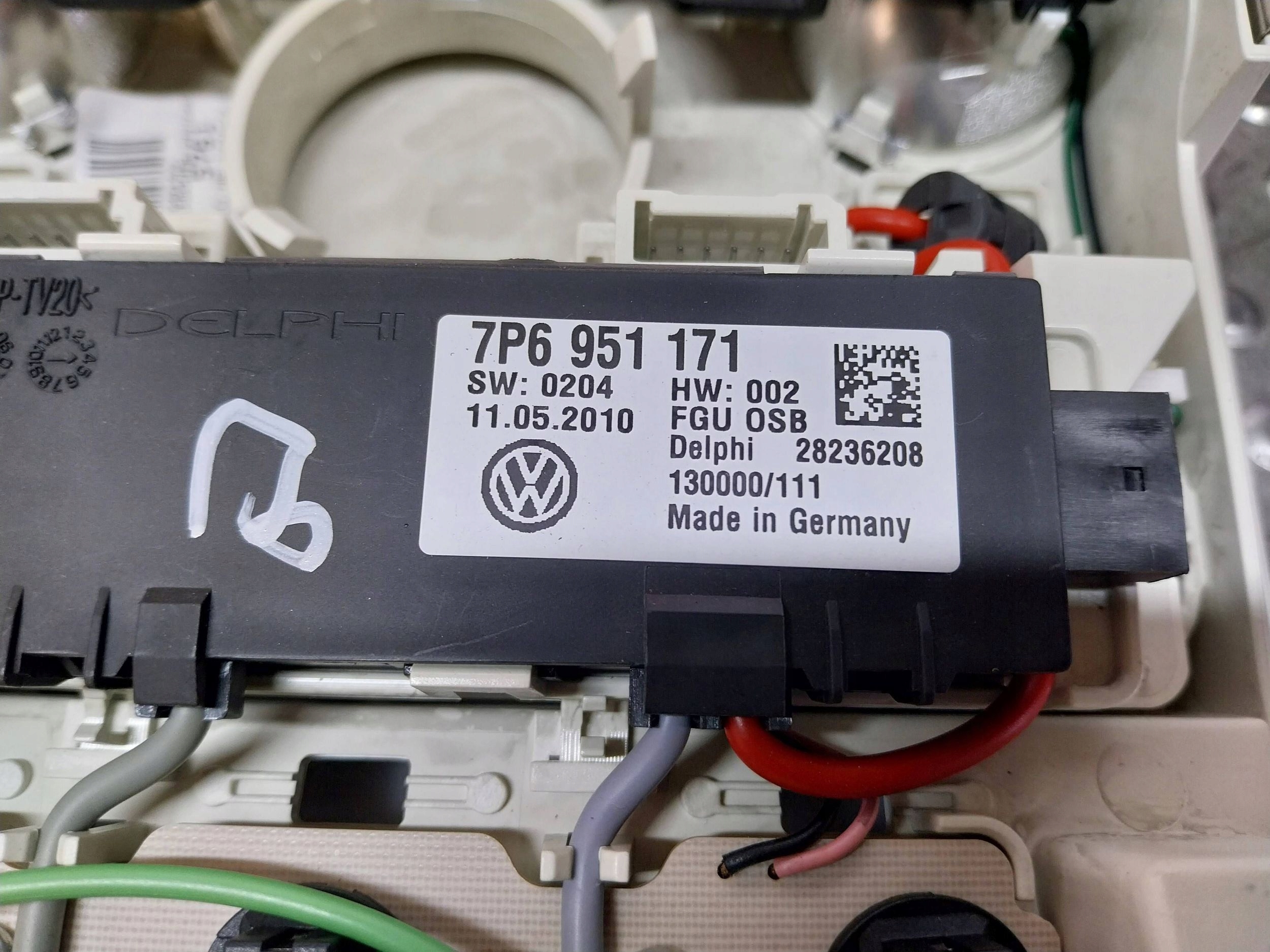 light lighting cabs 7P6951171 VW TOUAREG II 7P