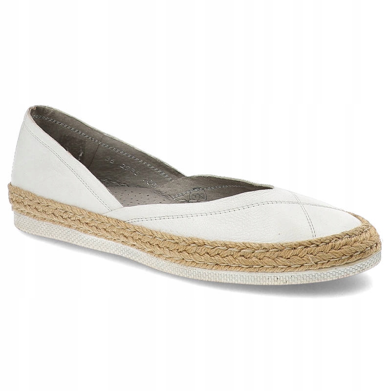 Bílé espadrilky Maciejka Dámské kožené boty