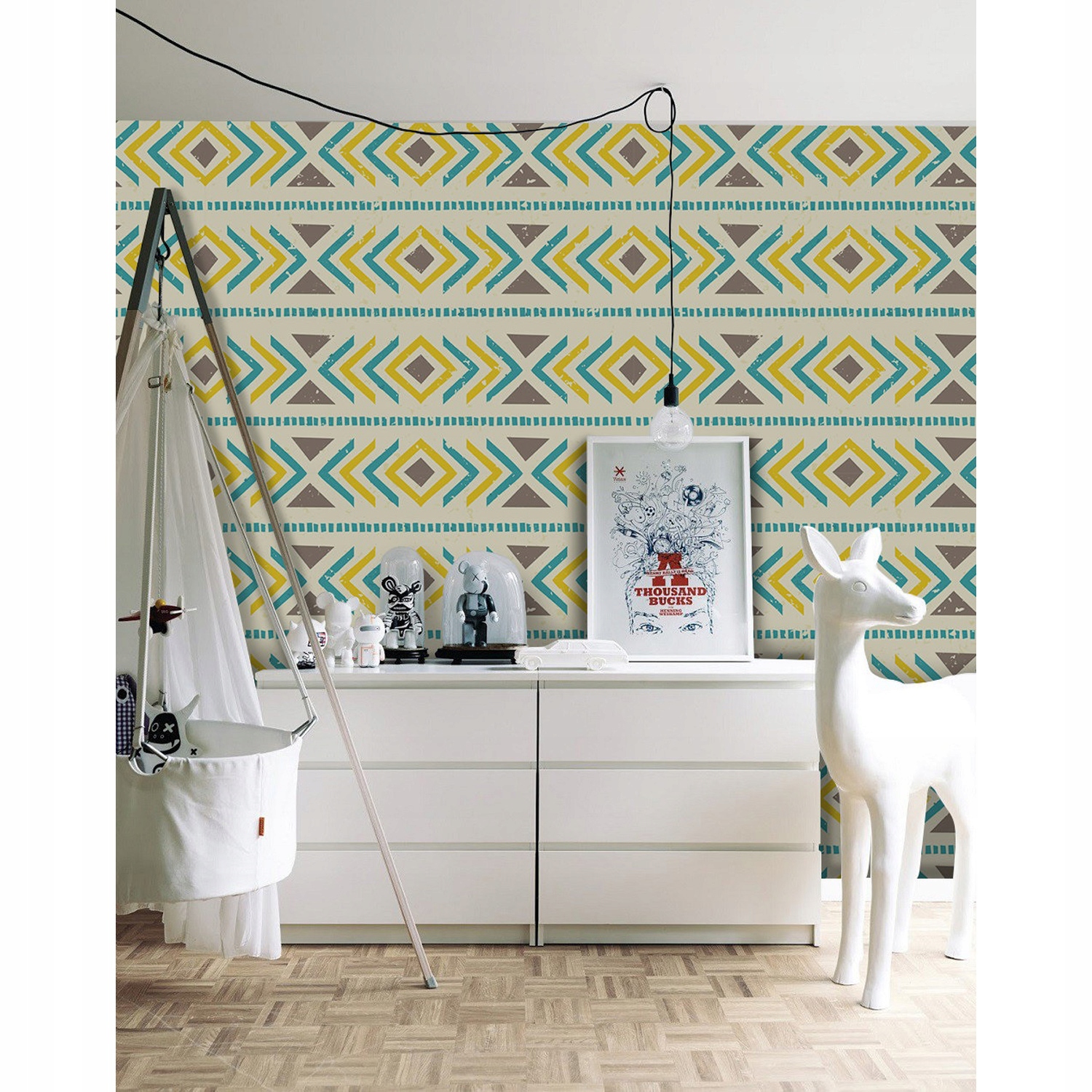 

Tapeta flizelinowa Geometryczny styl boho 254x184