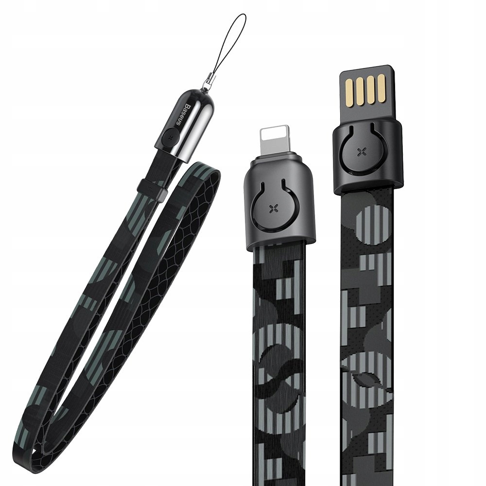 

Baseus 2w1 smycz + kabel Usb / Lightning 85cm 2.4A