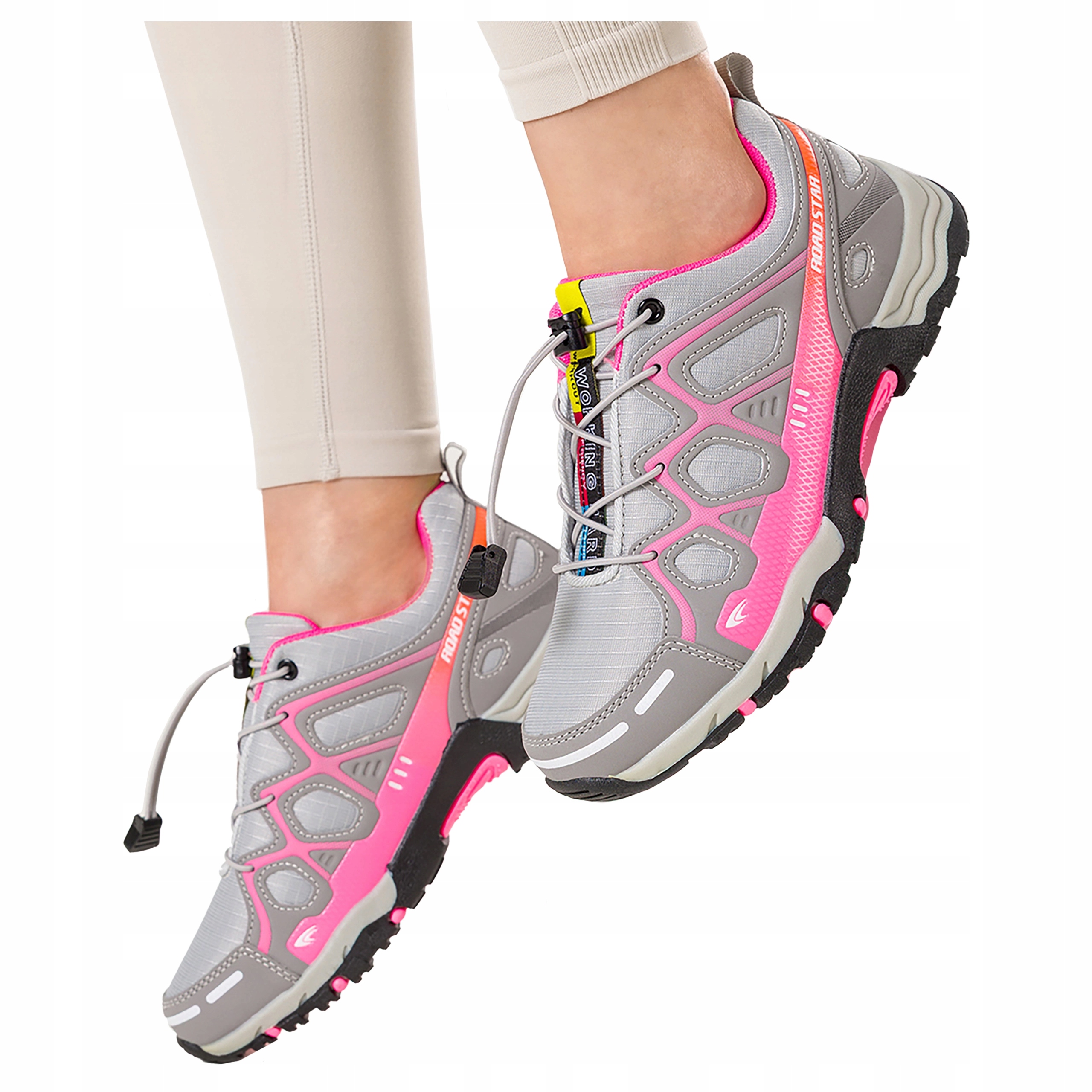 Sportovní Trekingová obuv Dámská Šedorůžová Nastavitelná Šňůrka vel. 39