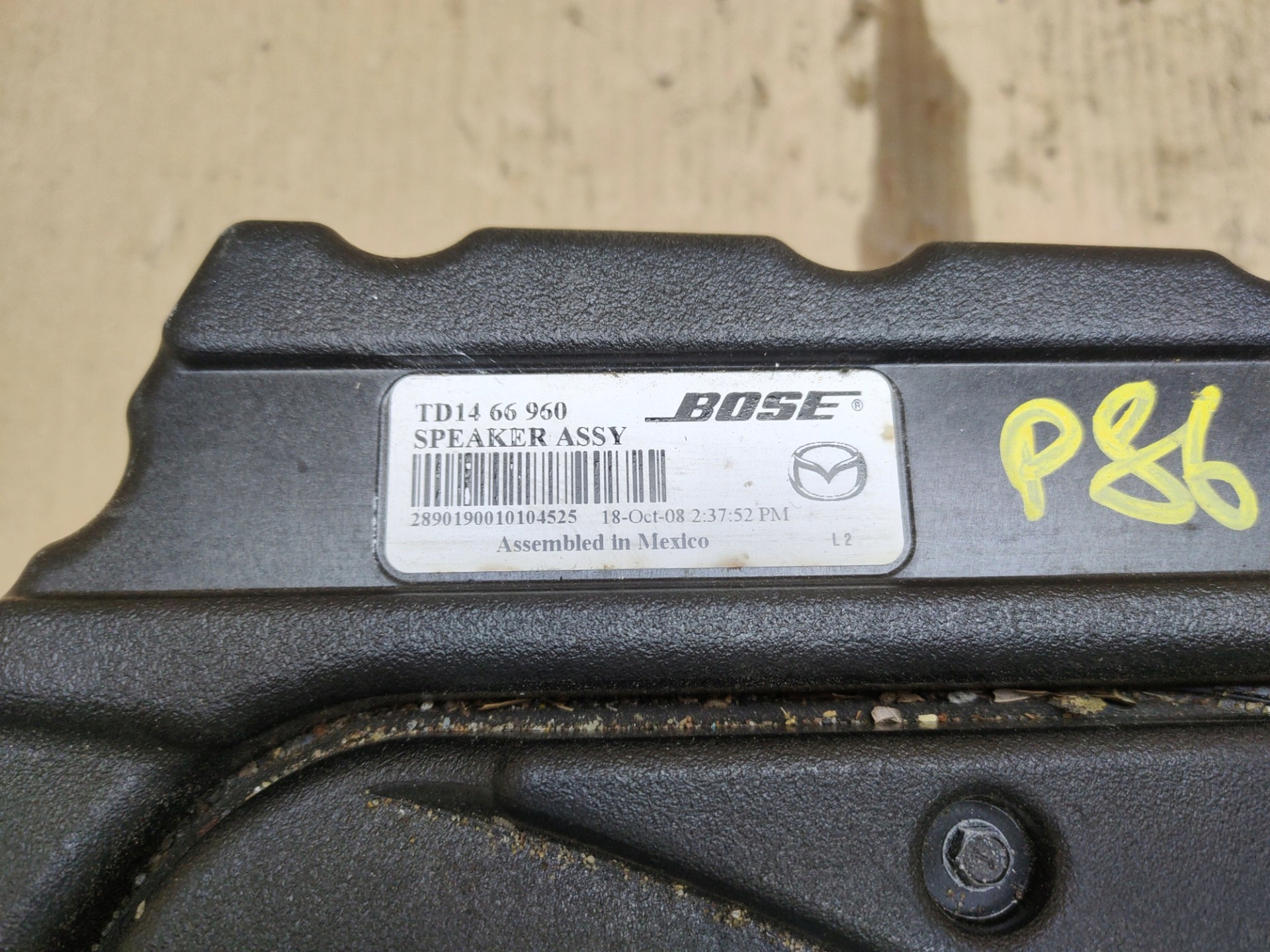 Subwoofer Mazda CX-9 facelift 2009 TD1466960