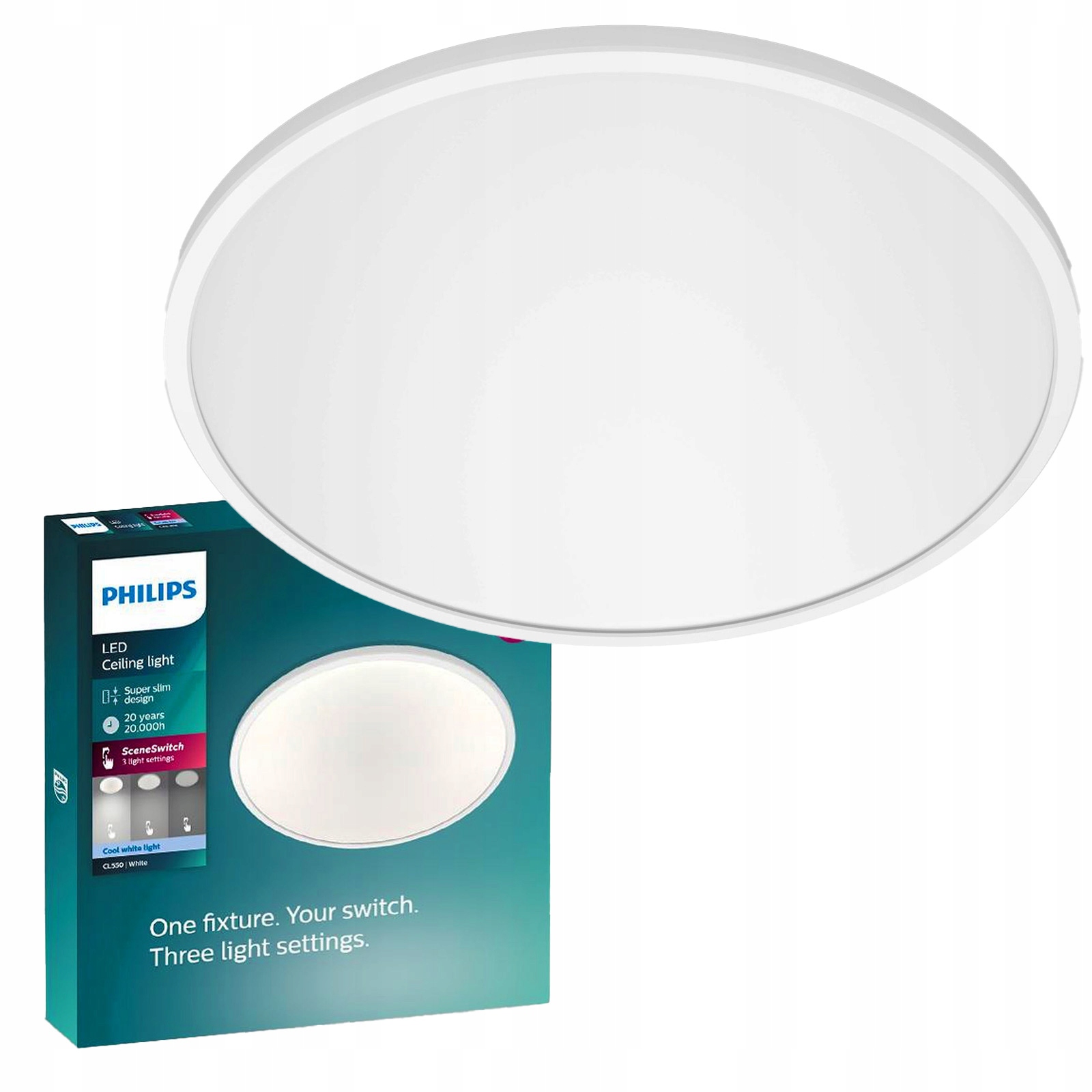 Stropní Svítidlo Stropní Svítidlo na omítku 15W 4000K 30cm stmívatelná Philips