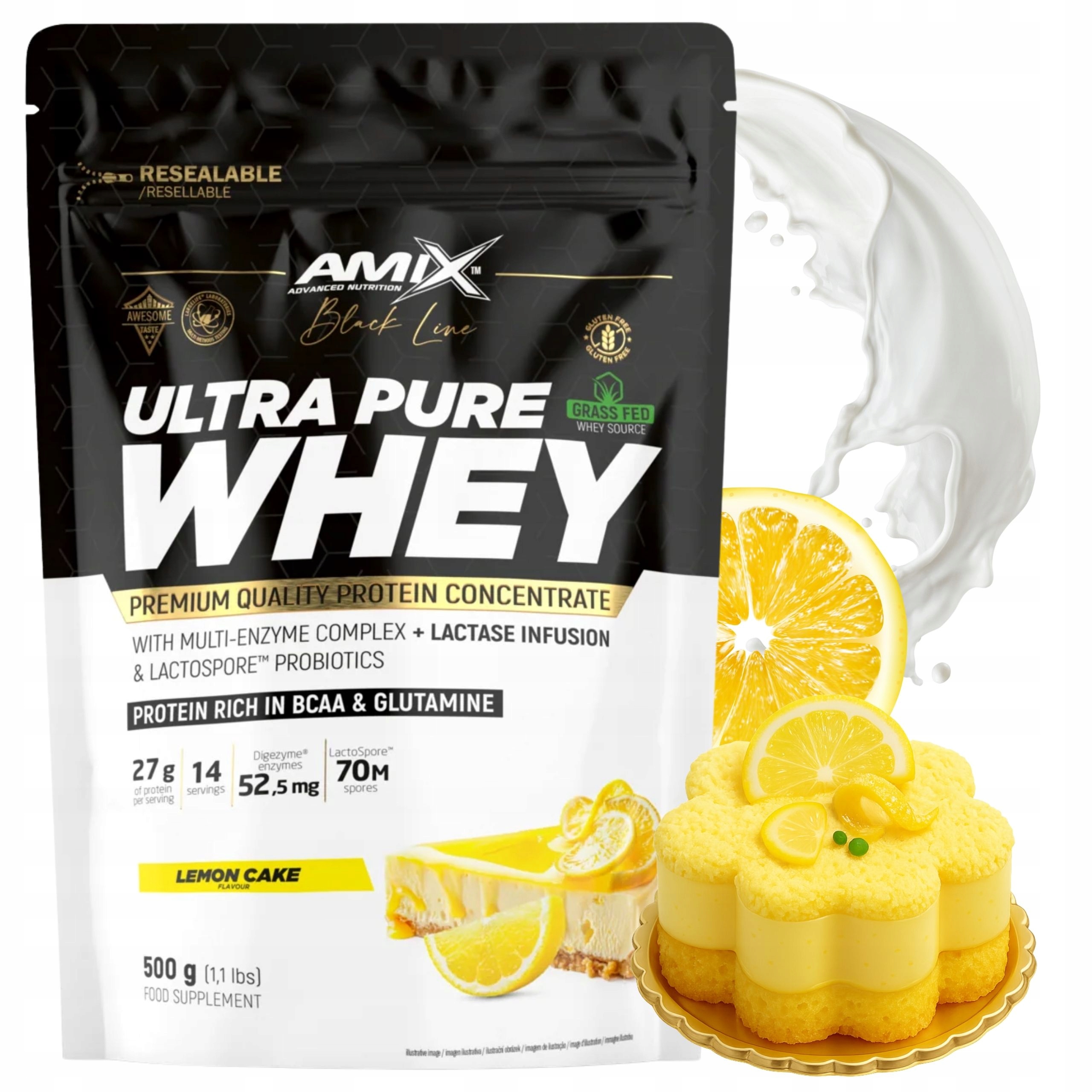 Syrovátkový Koncentrát proteinu Wpc Ultra Pure Whey Proteinová příchuť Citron 500 g