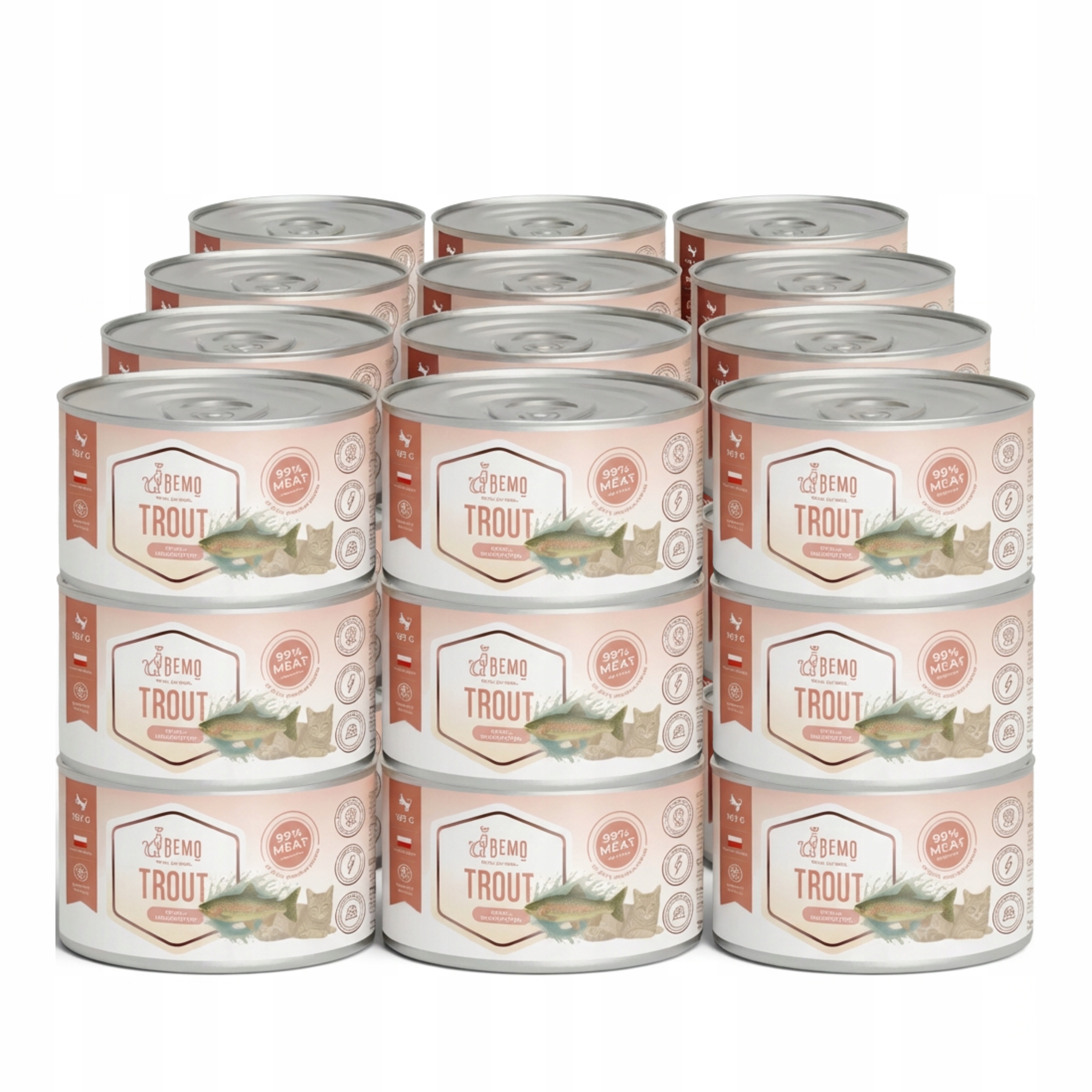 Levně Krmivo mokré pro kočky konzerva 185 g Bemo Cat Trout pstruh hypoalergenní