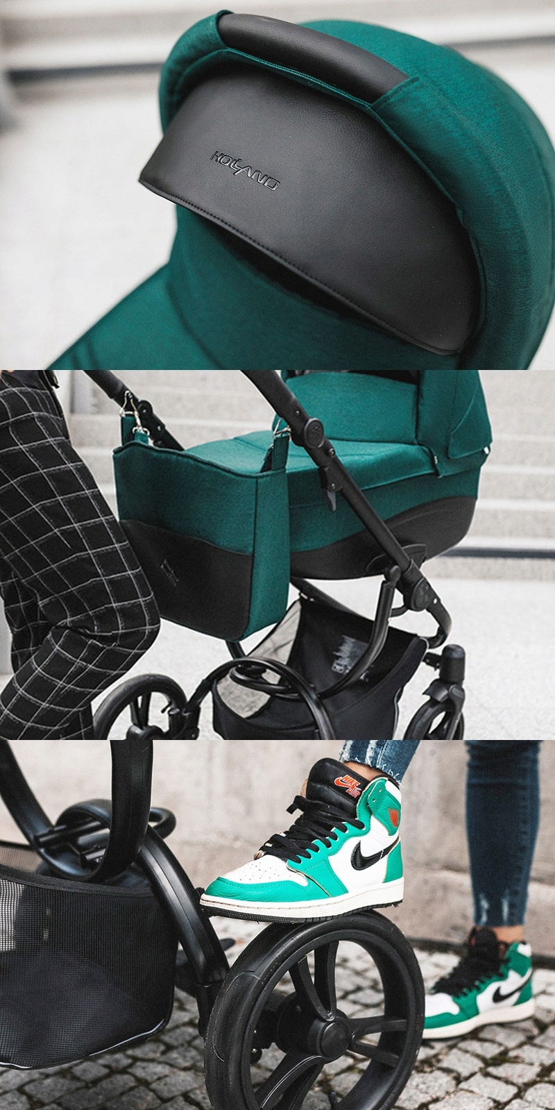 BEBETTO lekki wózek HOLLAND 2w1 kol 04/CZA Stelaż Aluminiowy