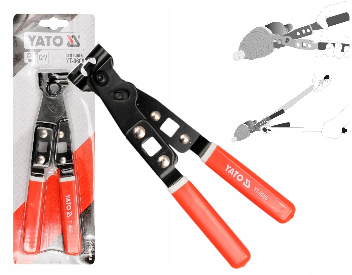 SZCZYPCE DO OPASEK OSŁONY PRZEGUBU YATO YT-0606