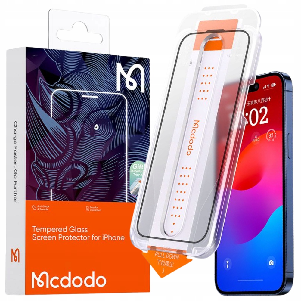 Mocne Szkło Hartowane Mcdodo dla iPhone 15 Plus, Ochrona Wyświetlacza