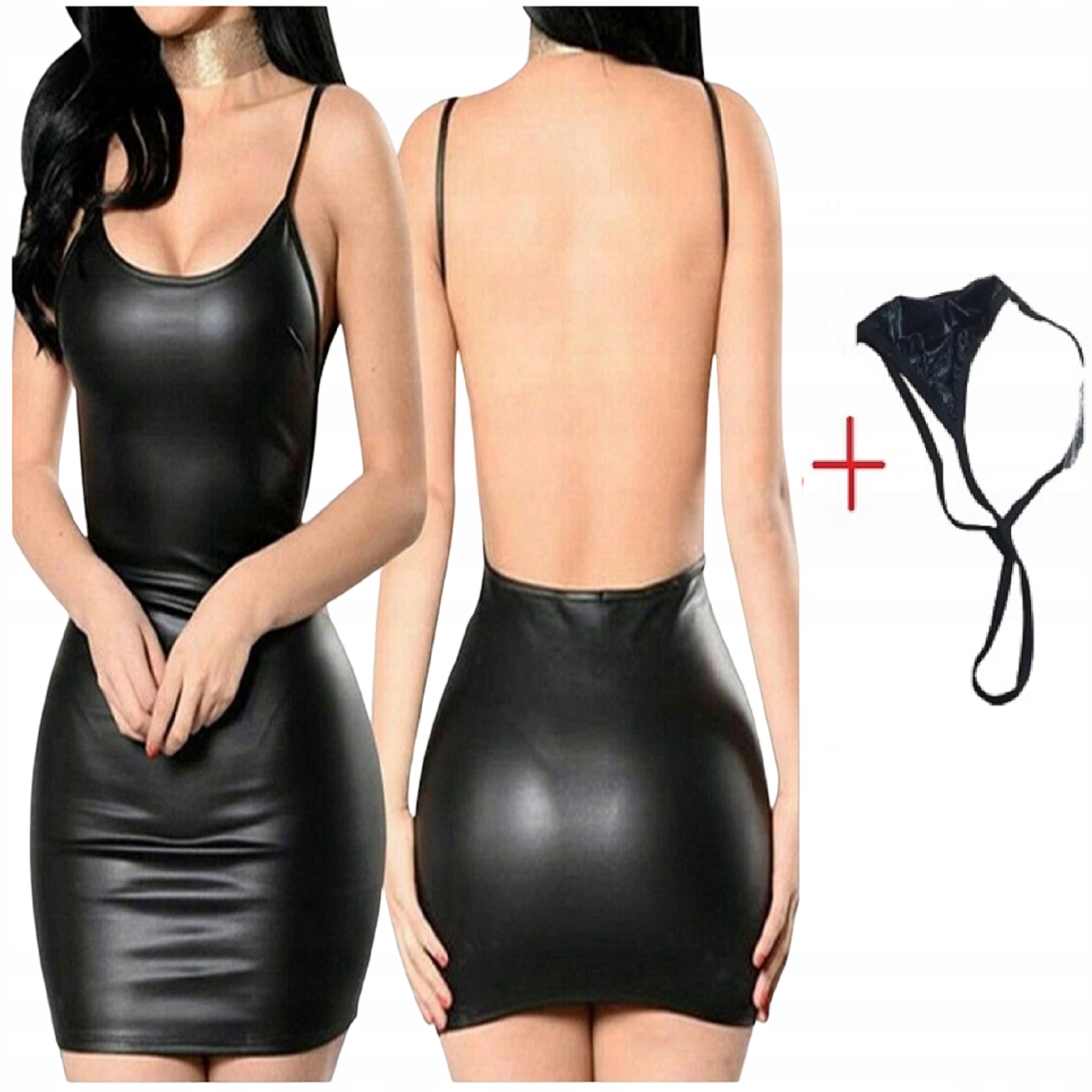 SEKSOWNA SKÓRZANA SUKIENKA MINI OPINAJĄCA SPECIAL