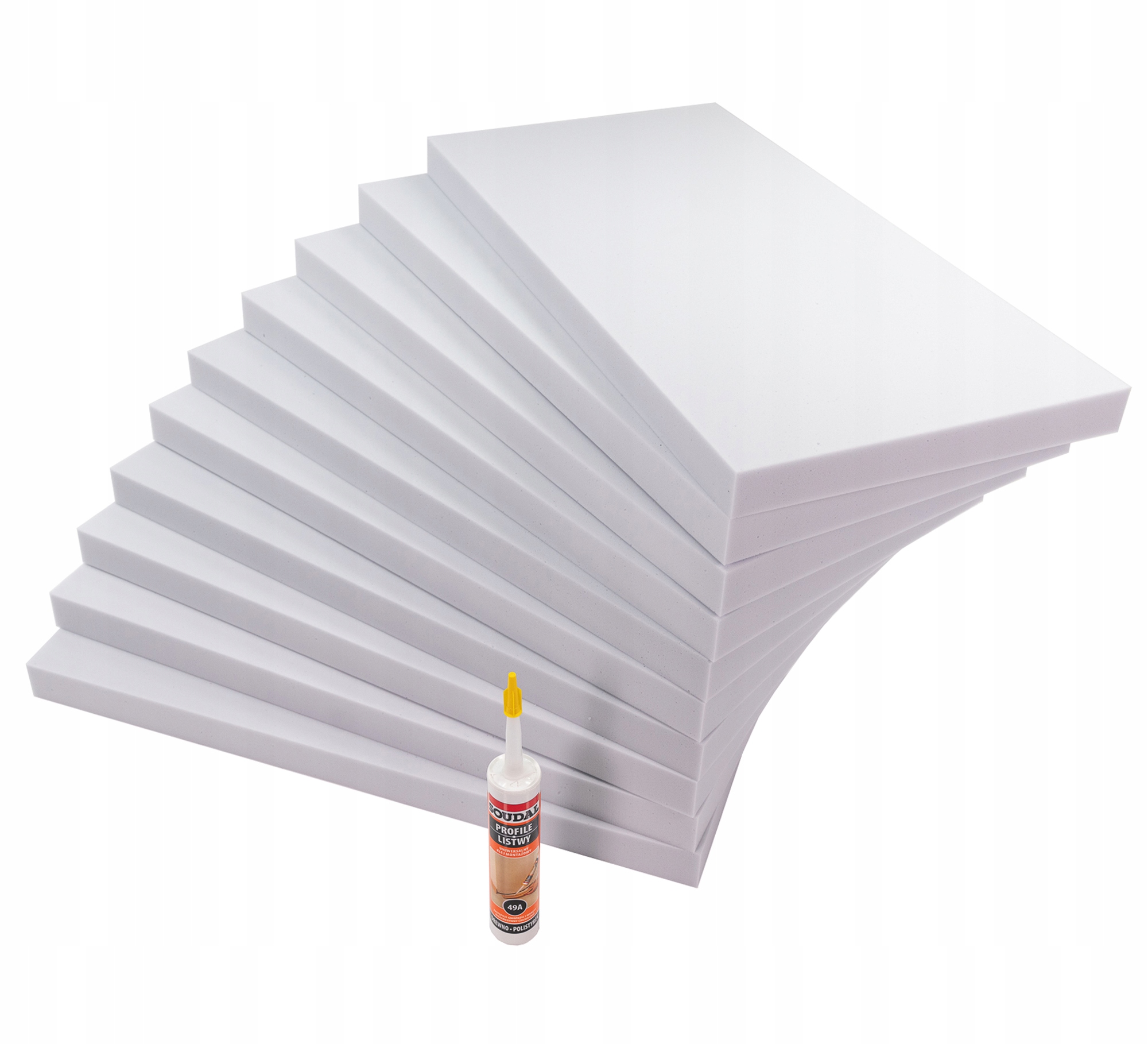 Akustické panely sada 10 Ks. Strop Sportovní Hala 40x80cm gr. 5cm Lepidlo