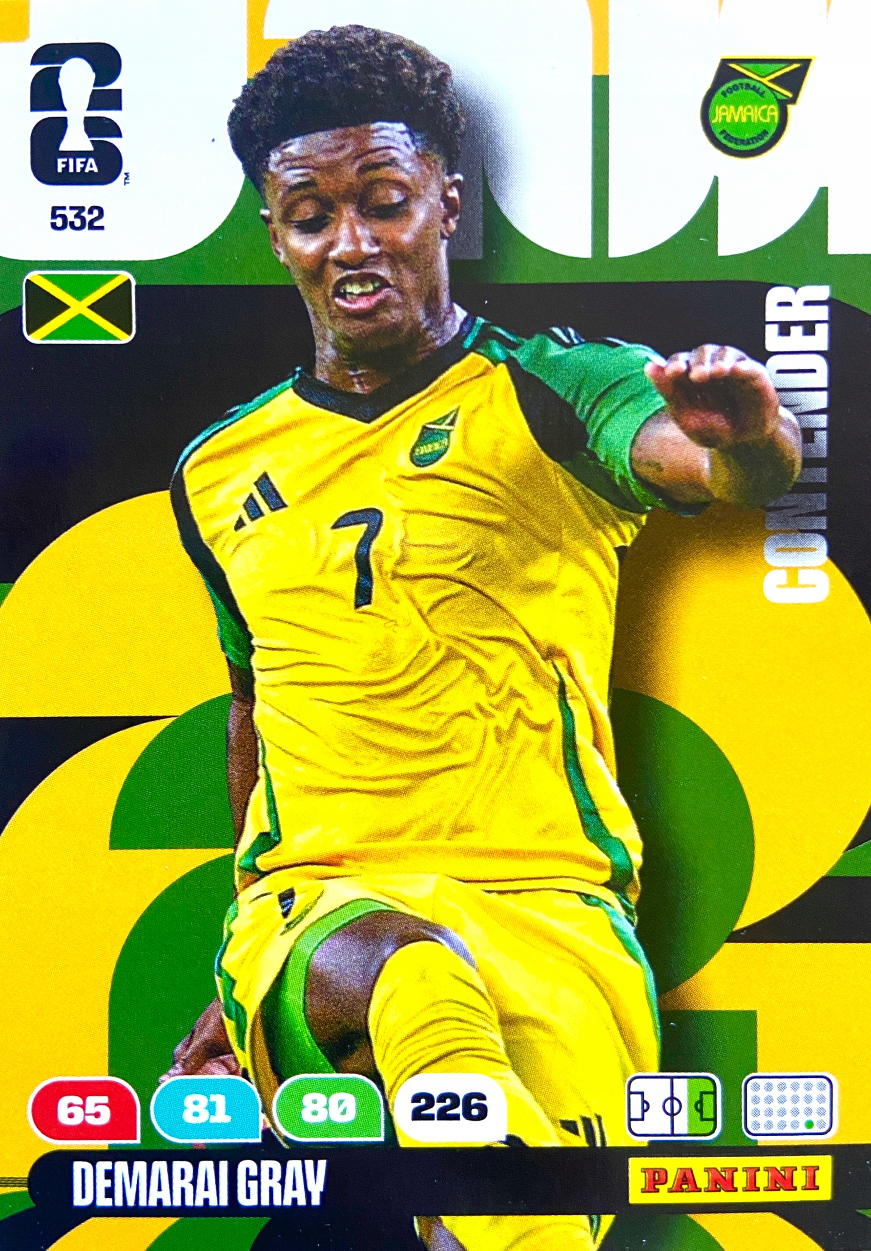 Panini Fifa World Cup 2026 karta piłkarska Contender 532 Demarai Gray