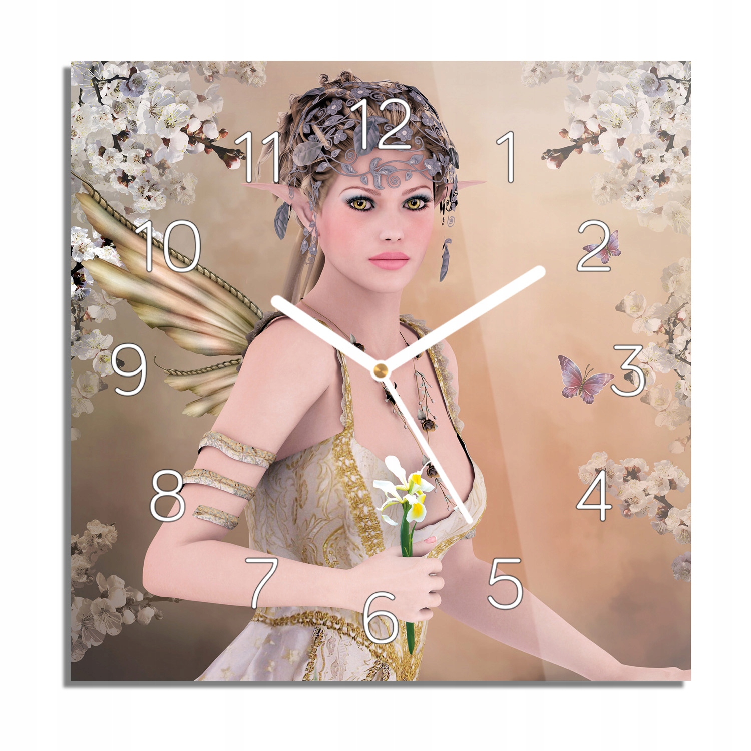 

Wróżka kwiaty foto-zegar z grafiką 30x30 do kuchni