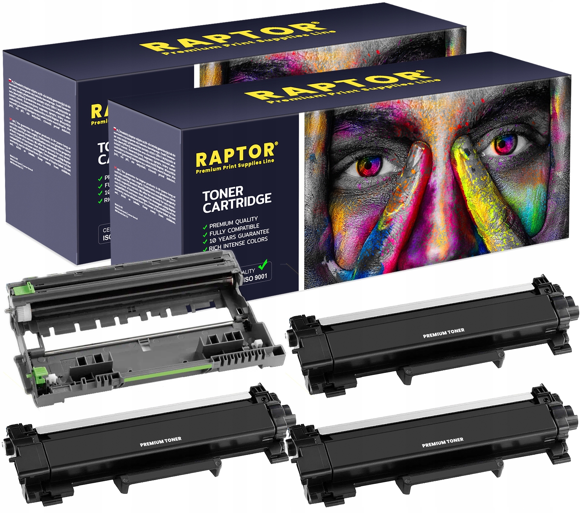 3x Toner Bęben do drukarki Brother HL-L2312D DCP-L2532DW MFC-L2712DN