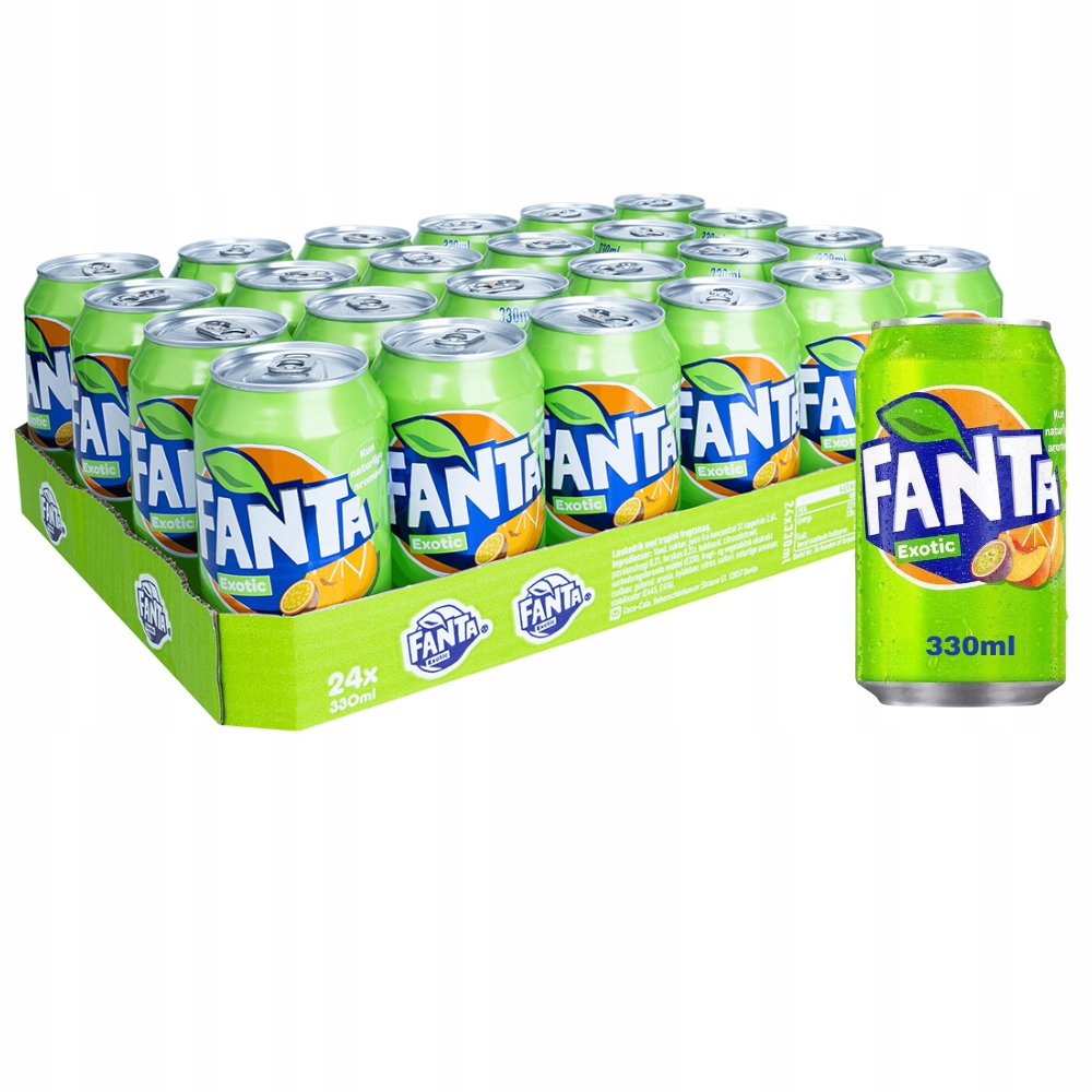 Levně Sycený nápoj Fanta Exotic 330 ml Marakuja Broskev – Dárek!