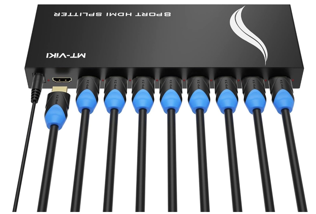 Mt-viki 4K rozdzielacz Hdmi 1 w 8 wyjściach, nadajnik zasilany SP108