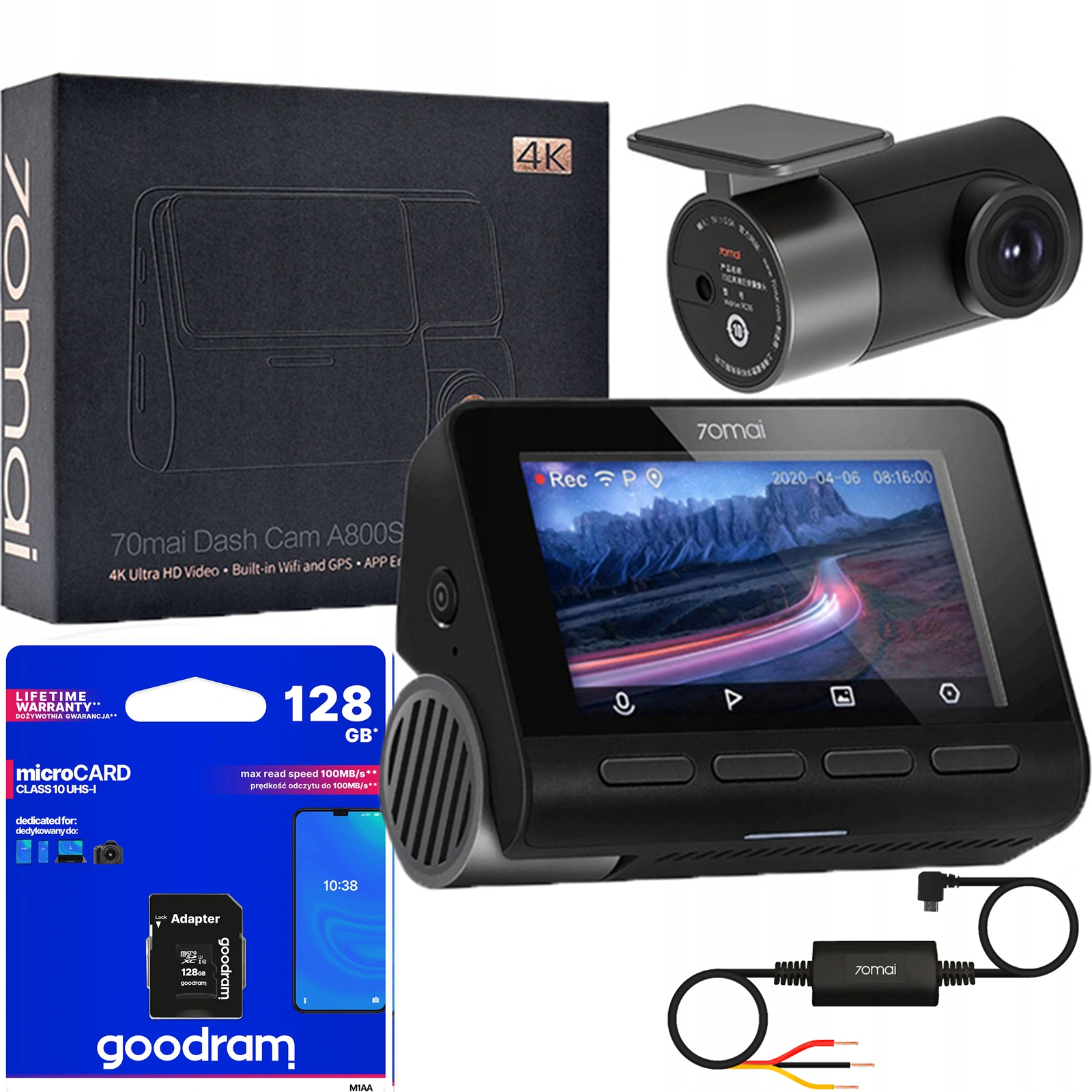 

Kamera samochodowa 70mai A800 Dash Cam 4K Gps Adas