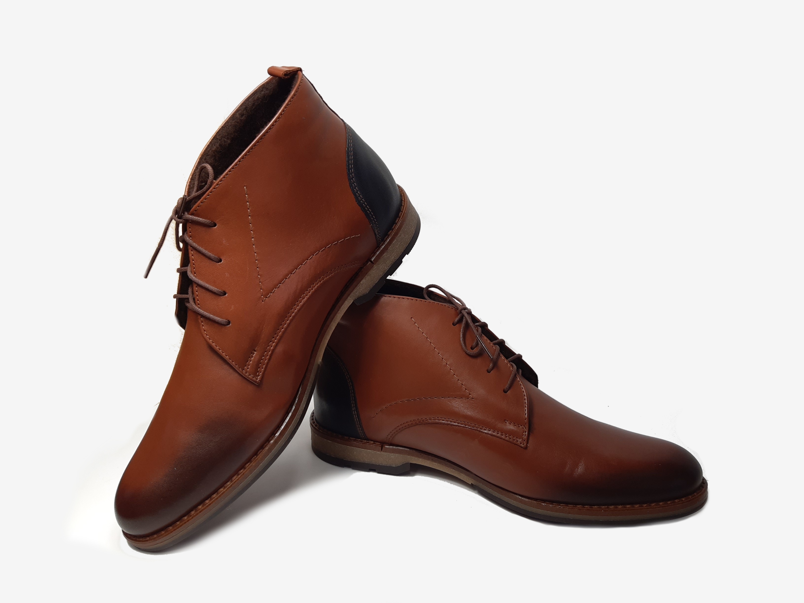 Zateplené boty Agda 638, Polské hnědá, 45 Kůže