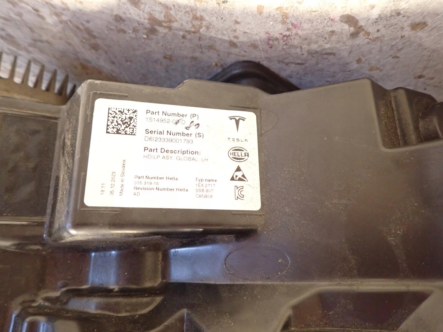 light front front left TESLA 3 2017- FULL LED 1514952-00-D