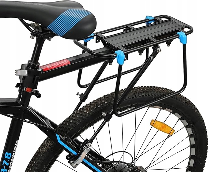 Mimoke bagażnik rowerowy aluminiowy Mtb regulowany do 50 kg z reflektorem