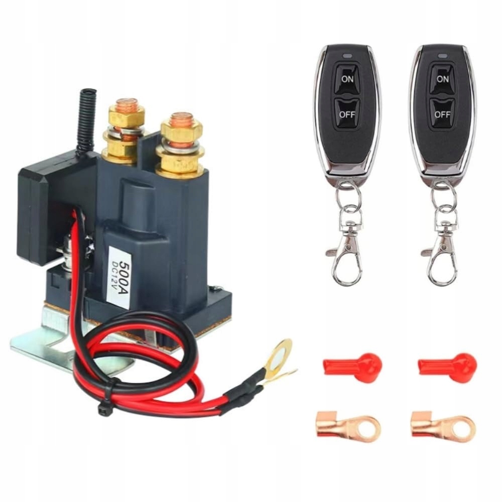 Dálkový Automatický Vypínač Odpojovač Baterie 12V 500A 2X Dálkové Ovládání