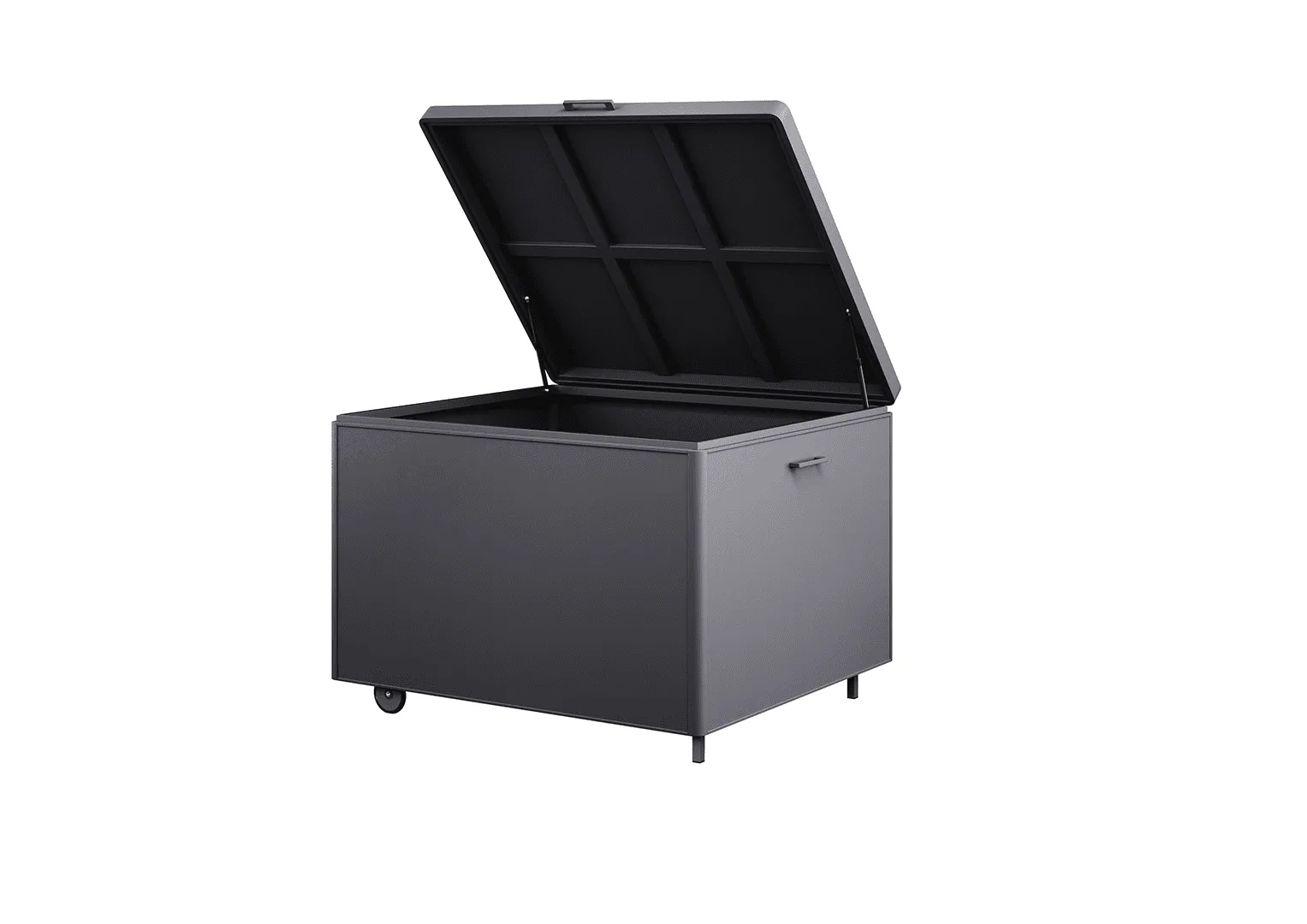 Škatuľa do záhrady, na balkón Contenitore Zumm antracitová hliníková Homms