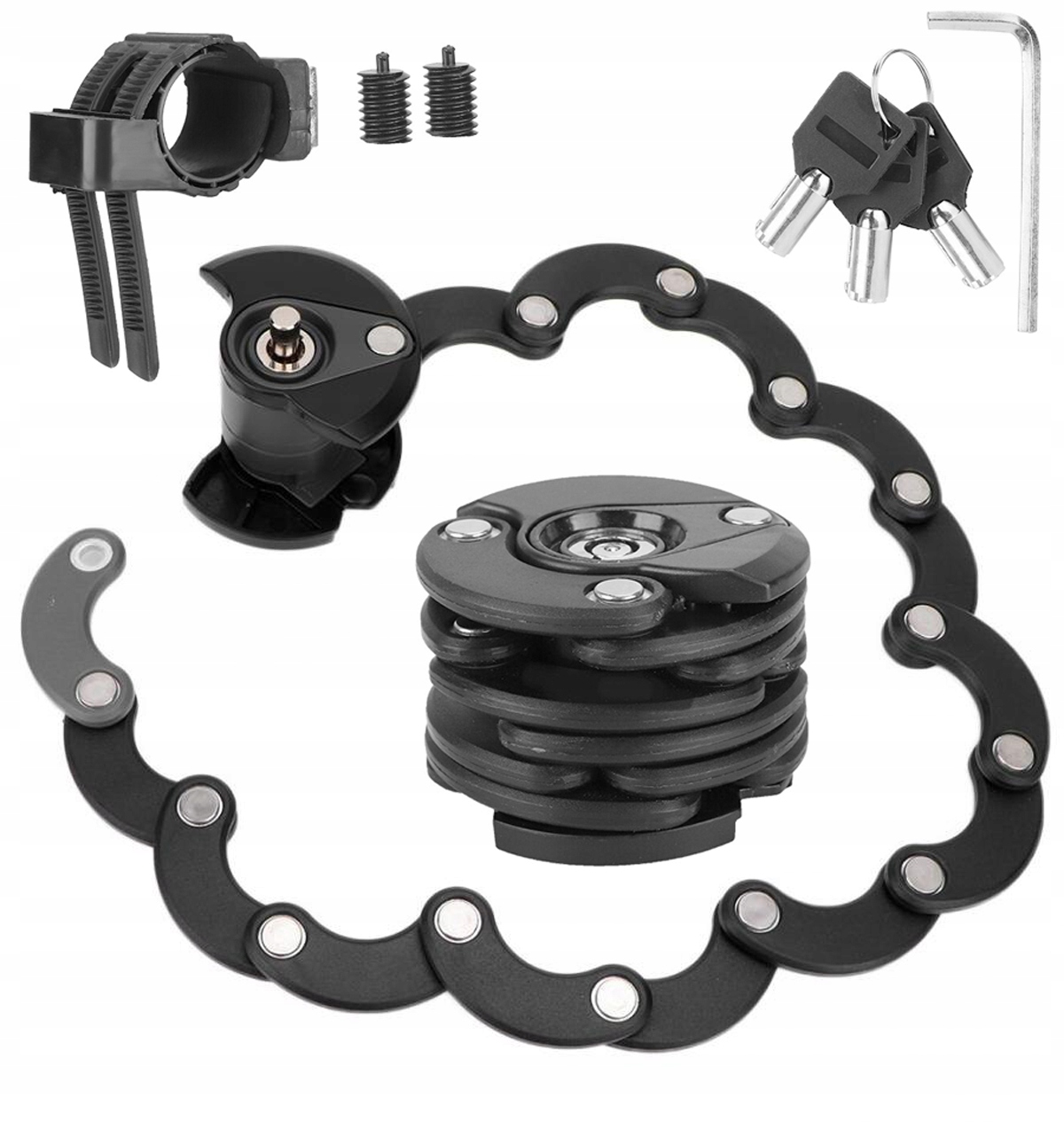 

Zamek pancerny zapięcie składane roweru z uchwytem