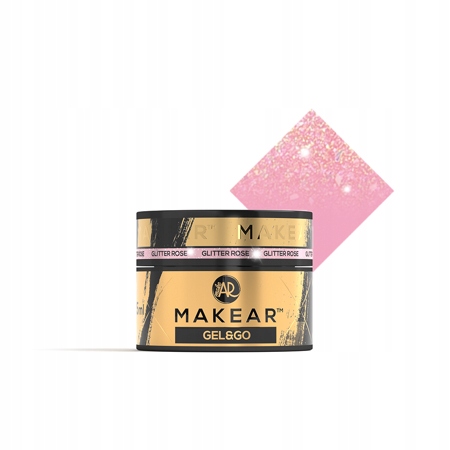 Żel budujący Makear Gel&Go Glitter Rose 15ml