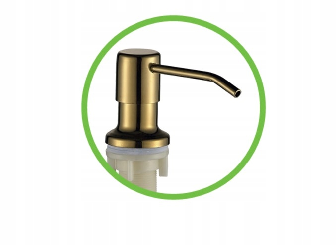 Laveo Dávkovač na tekutinu do dřezu Drop 0,5 l Zlato