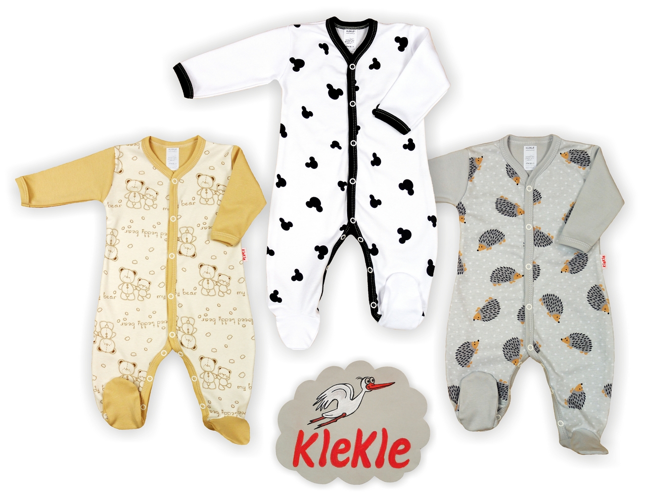 PAJAC rozpinany 3PAK Bawełna 100% r 86 KLEKLE Rękaw długi rękaw