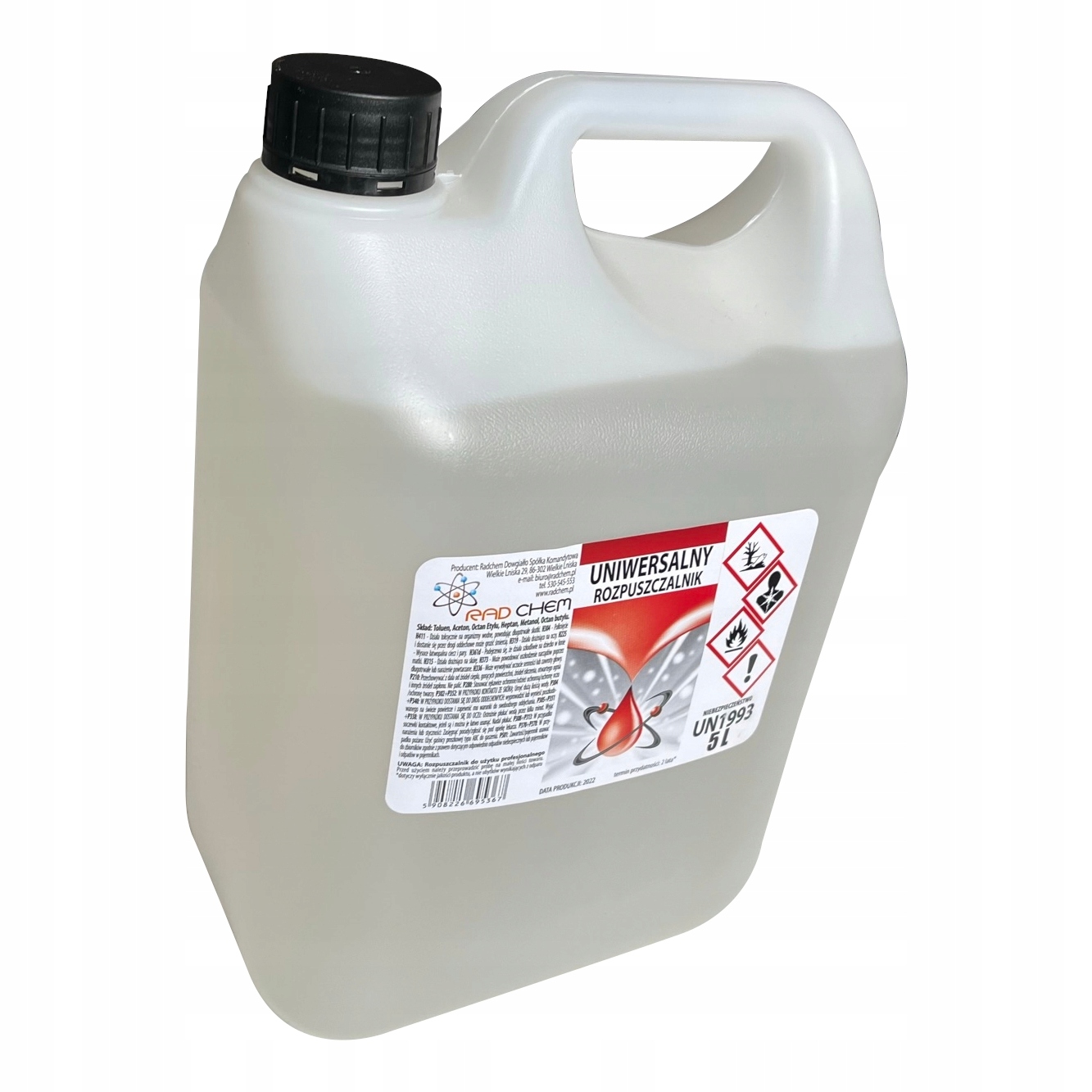 Uniwersalny Rozpuszczalnik 5 L HIT! EAN (GTIN) 5908226695367