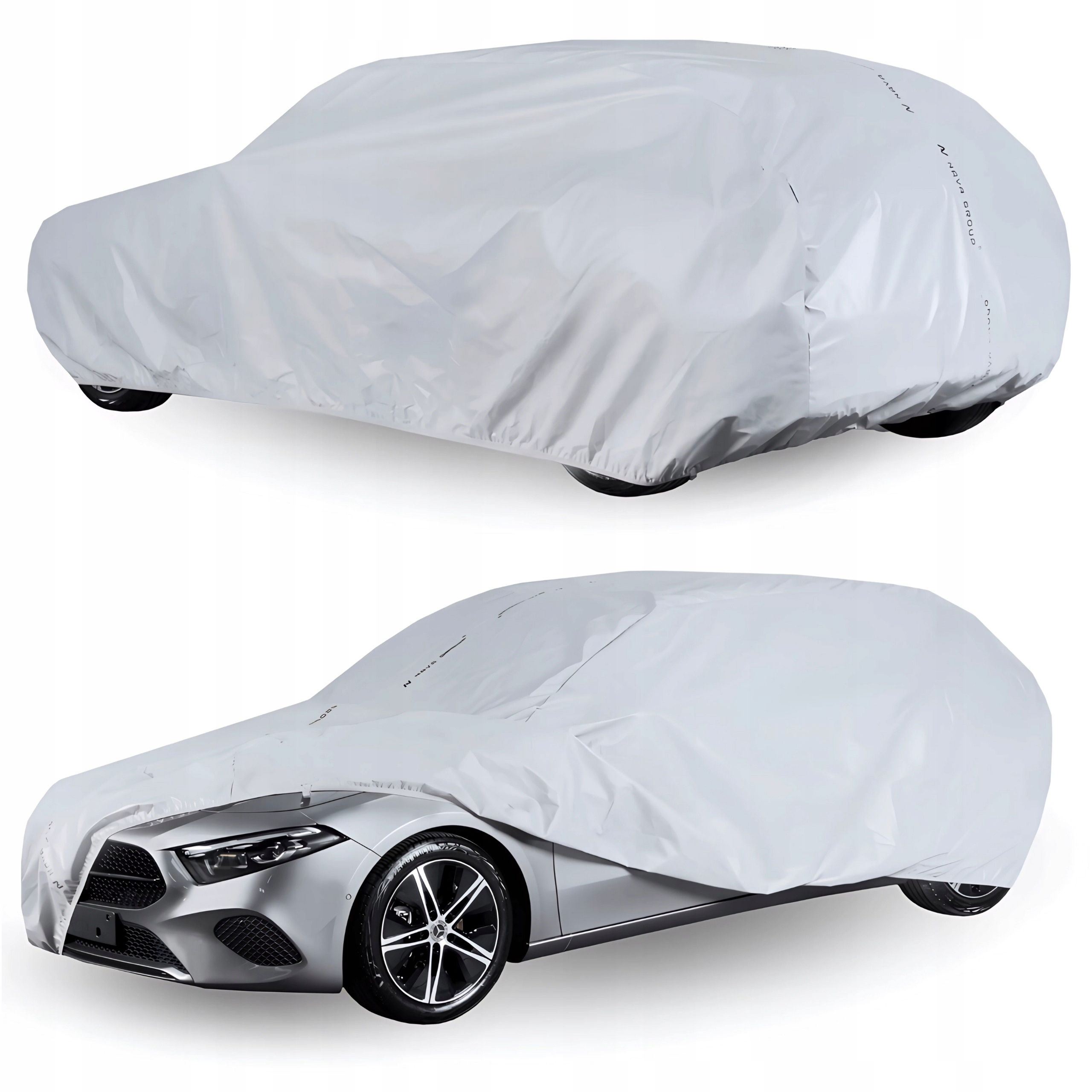 Obal na auto Hatchback M1 405-430 Auto Krycí Plachta Practic 3W Pásy