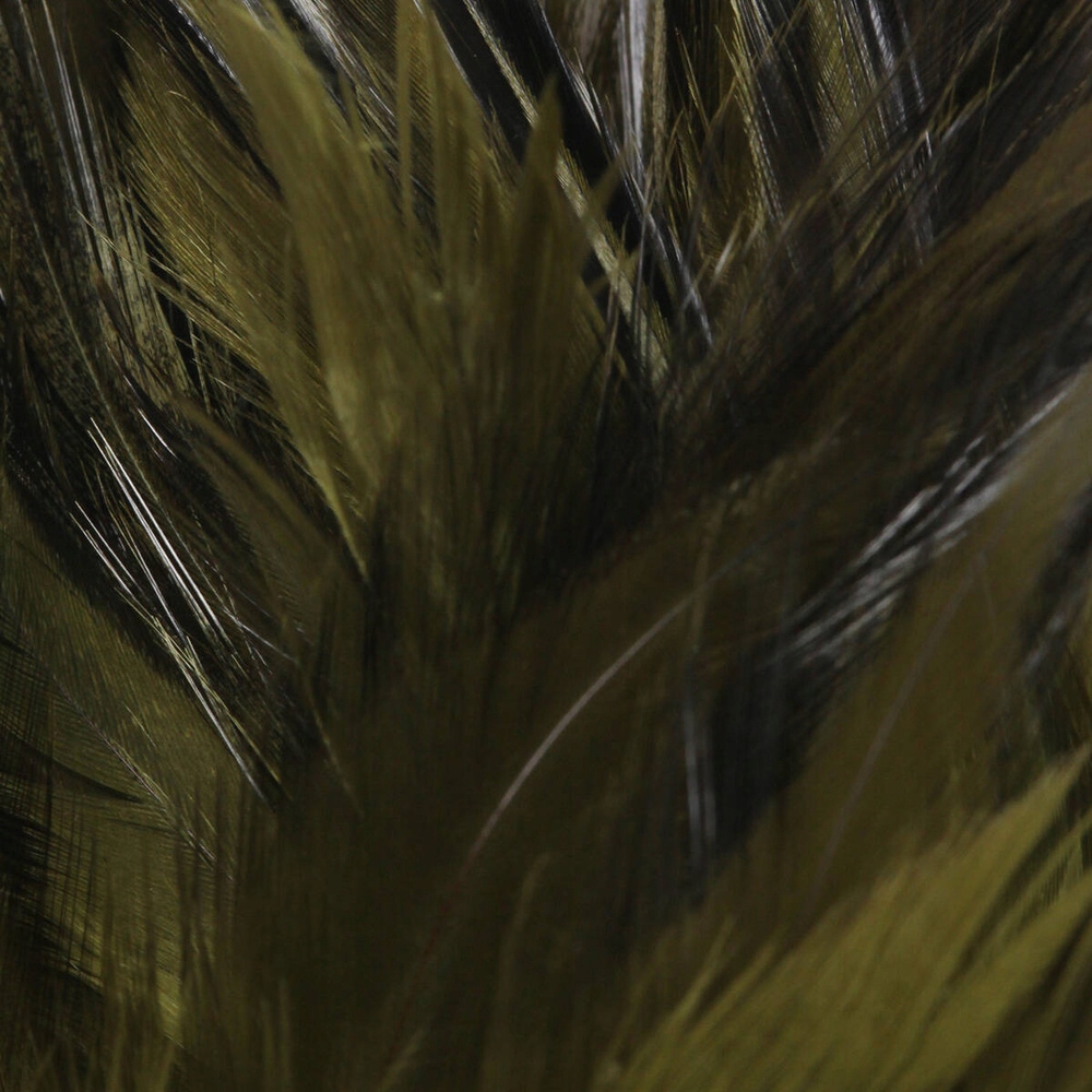 FFGene Strung Saddles Hackle Dark Olive