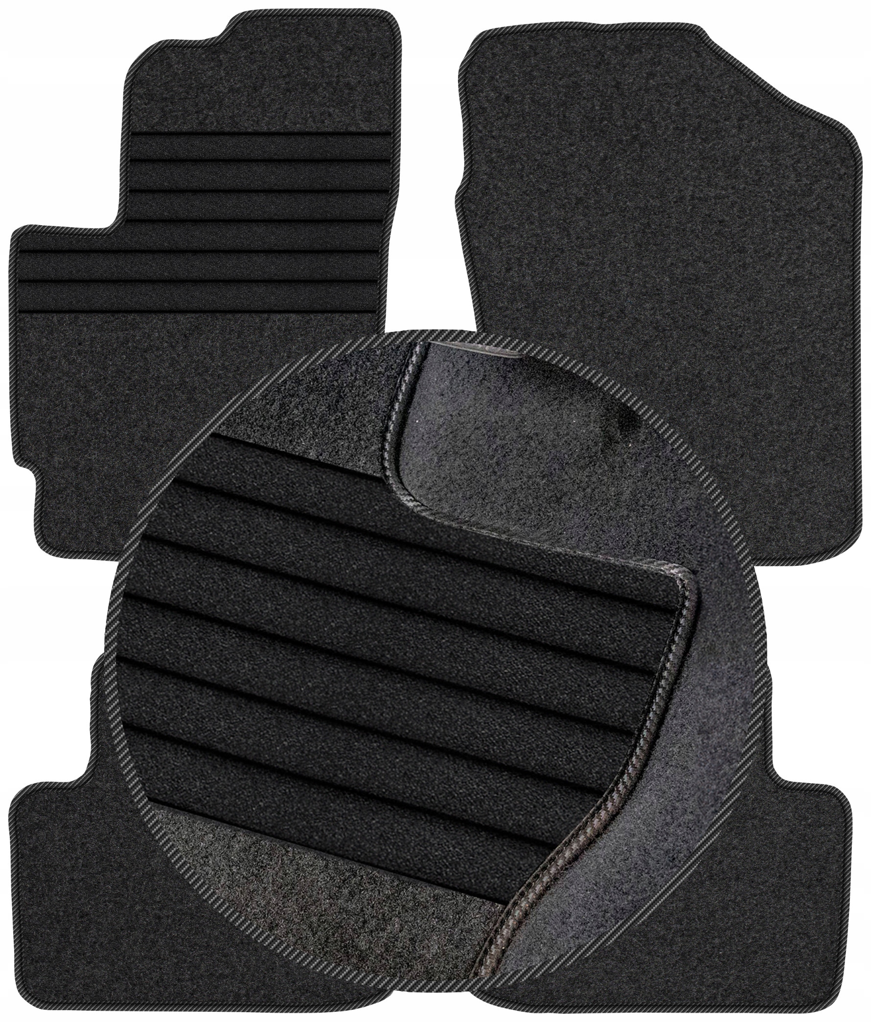 Subaru Justy 2007-2011 Velurové stěrače do auta Vyztužení XXL