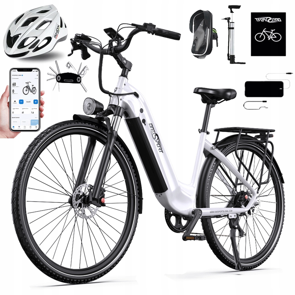 Rower elektryczny Miejski Onesport OT05 Pro 250W 36V 22.5Ah 140km 27,5" Pl