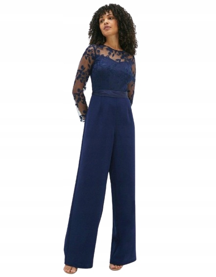 Coast Kombinéza Tmavě Modrá Elegantní Krajka 38 Hkh