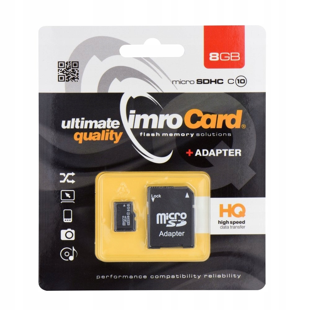 

Karta Pamięci Imro microSD 8GB z adapterem Sd Klas