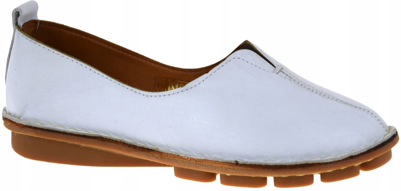 Elegantní Bílé Polobotky Vacarro 4118 Přírodní Kůže Komfort Styl VEL.37