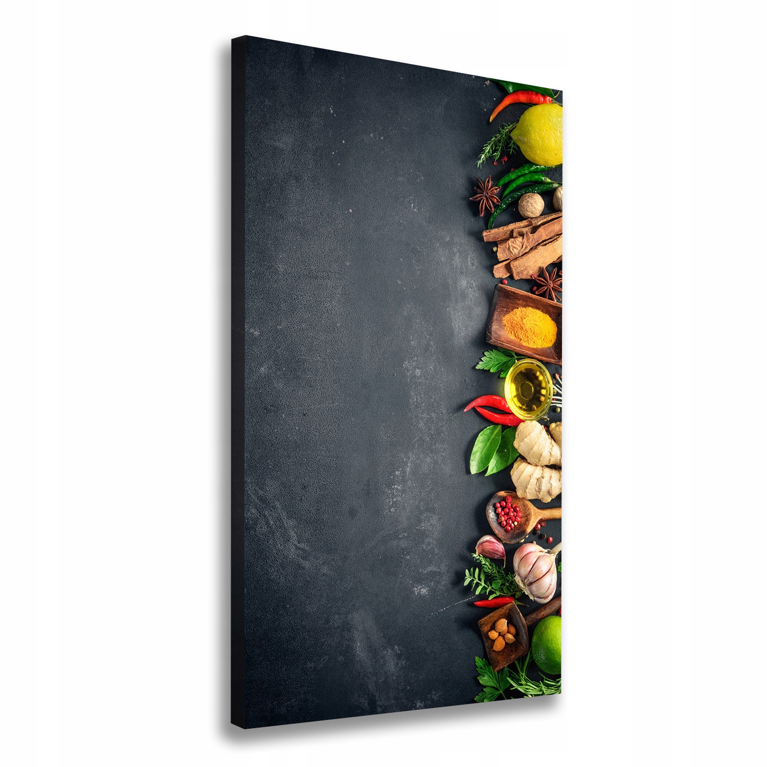 

Foto obraz na płótnie Przyprawy i zioła 50x100 cm