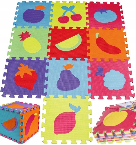 

Mata Piankowa Podłogowa Puzzle 10 El. Owoce Smily