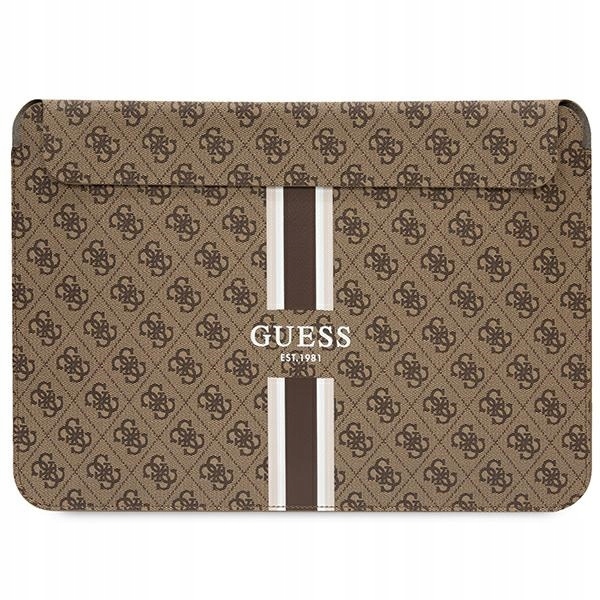 Taška Notebook 16" Guess Sleeve 4G Printed Stripes (GUCS16P4RPSW) hnědá